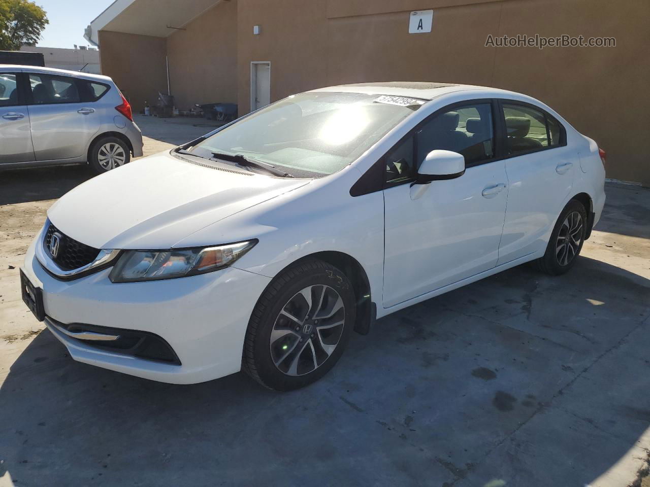 2013 Honda Civic Ex White vin: 19XFB2F83DE210540