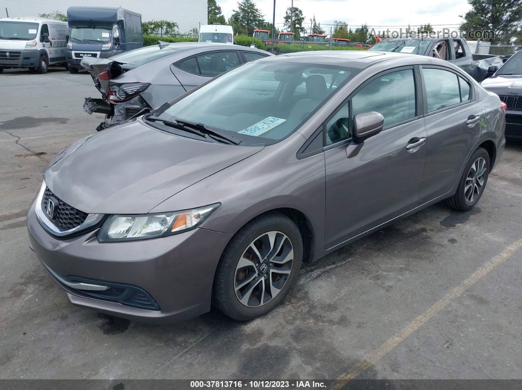 2014 Honda Civic Sedan Ex Brown vin: 19XFB2F83EE022652