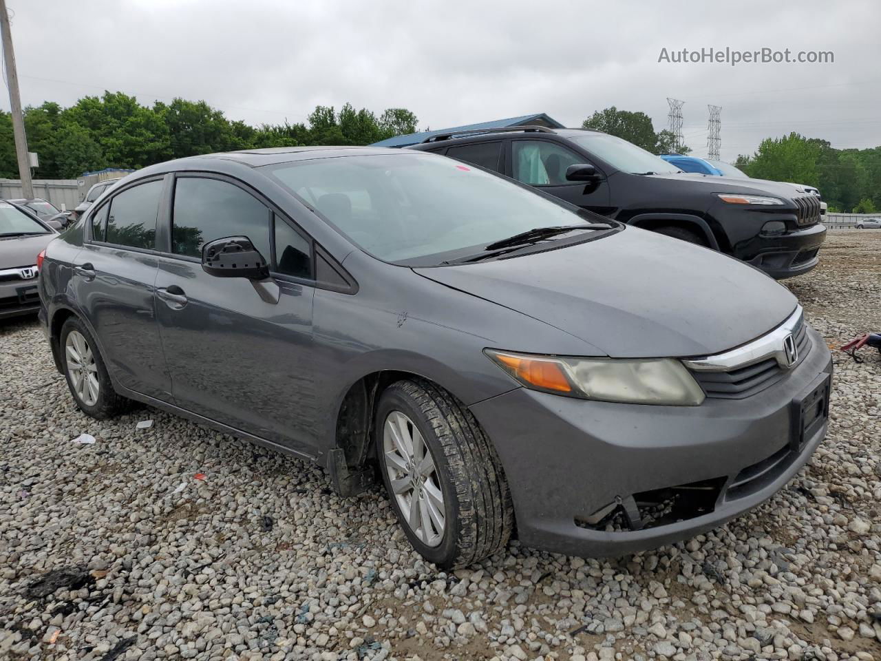 2012 Honda Civic Ex Gray vin: 19XFB2F84CE053454