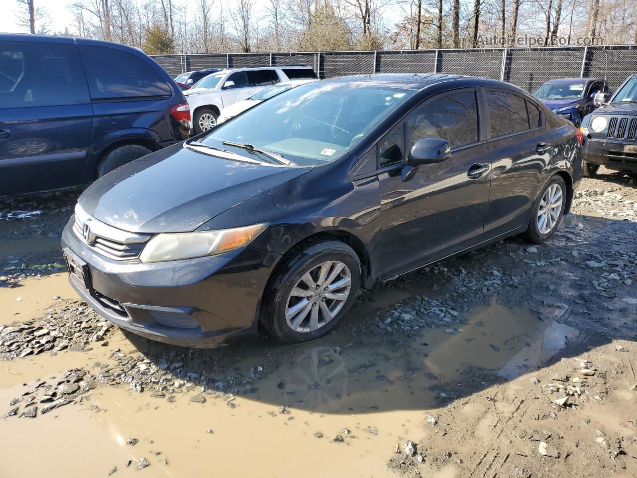 2012 Honda Civic Ex Черный vin: 19XFB2F84CE306594