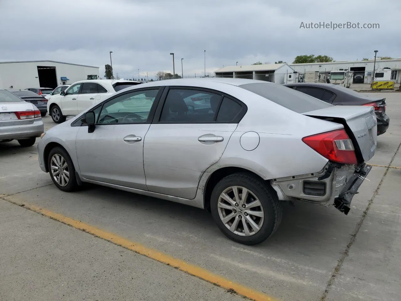 2012 Honda Civic Ex Silver vin: 19XFB2F84CE330362