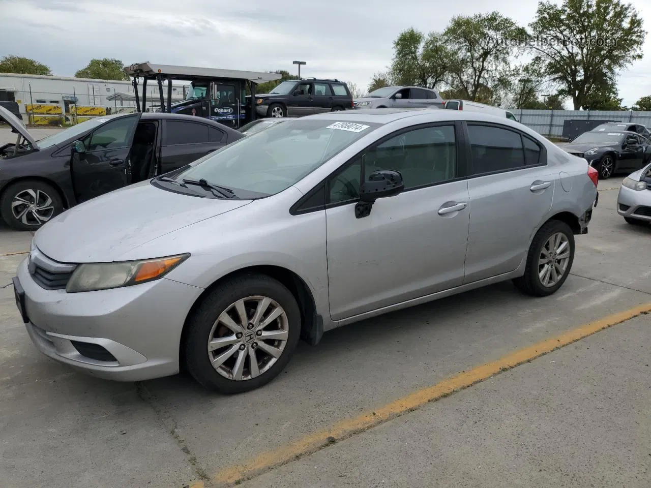 2012 Honda Civic Ex Silver vin: 19XFB2F84CE330362