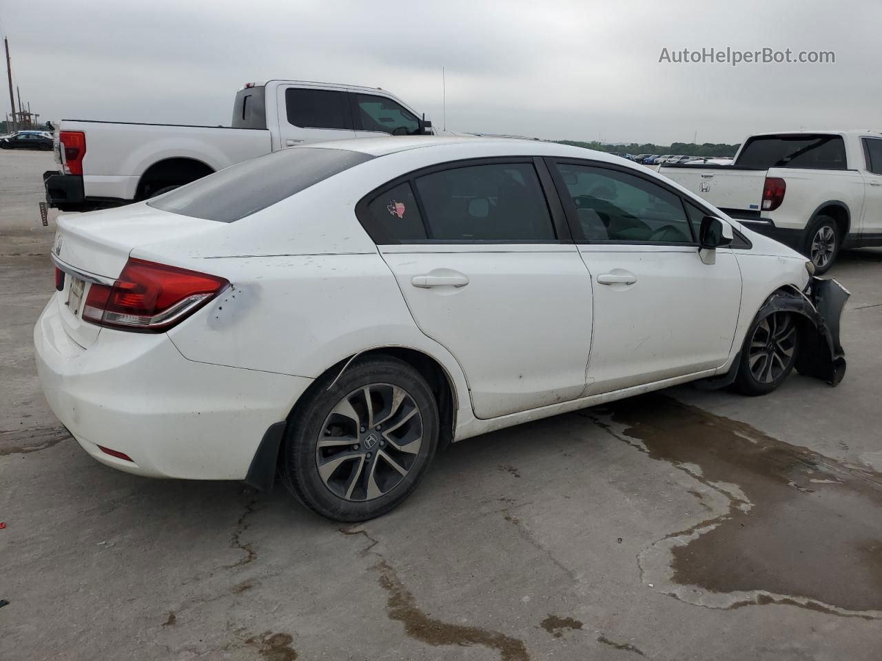 2013 Honda Civic Ex White vin: 19XFB2F84DE064956