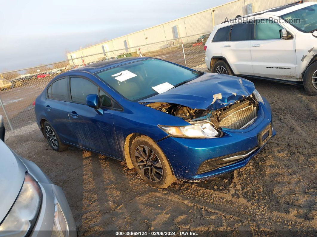 2013 Honda Civic Ex Blue vin: 19XFB2F84DE066609