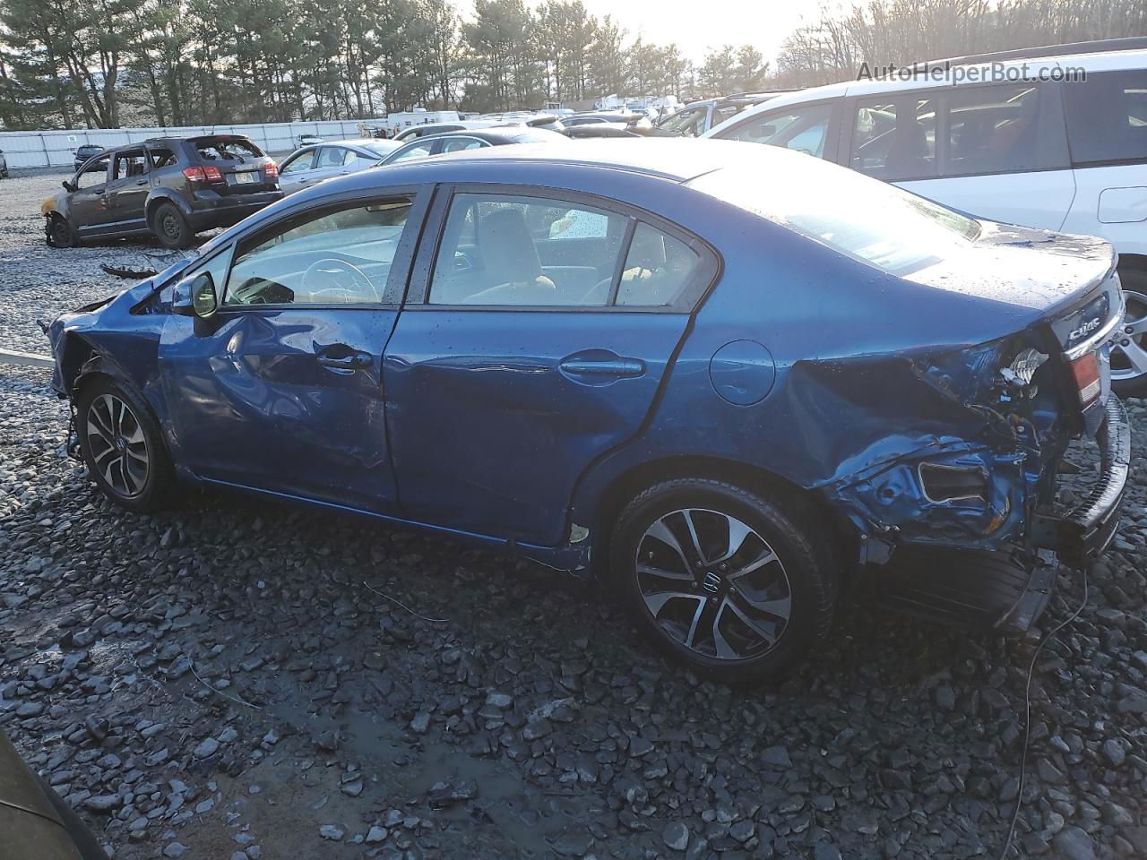 2013 Honda Civic Ex Blue vin: 19XFB2F84DE201135