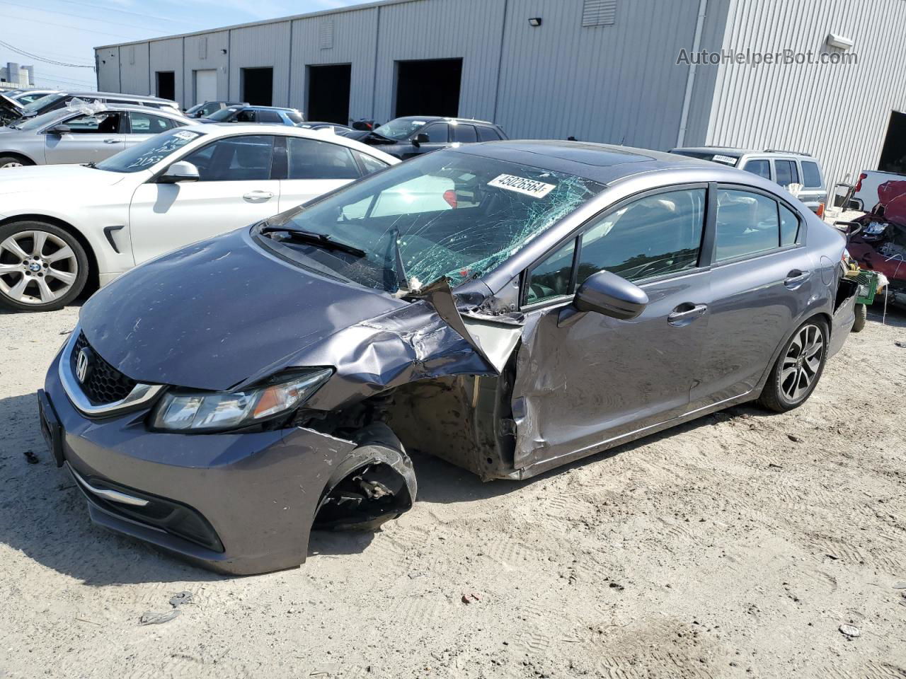 2015 Honda Civic Ex Gray vin: 19XFB2F84FE231545