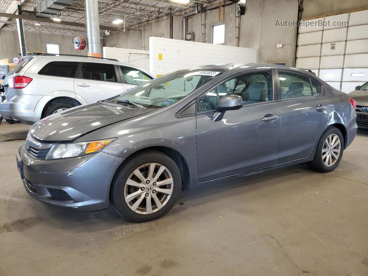 2012 Honda Civic Ex Gray vin: 19XFB2F85CE046769