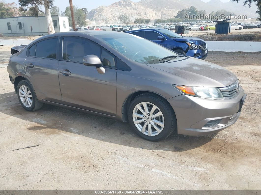 2012 Honda Civic Ex Gray vin: 19XFB2F85CE309116