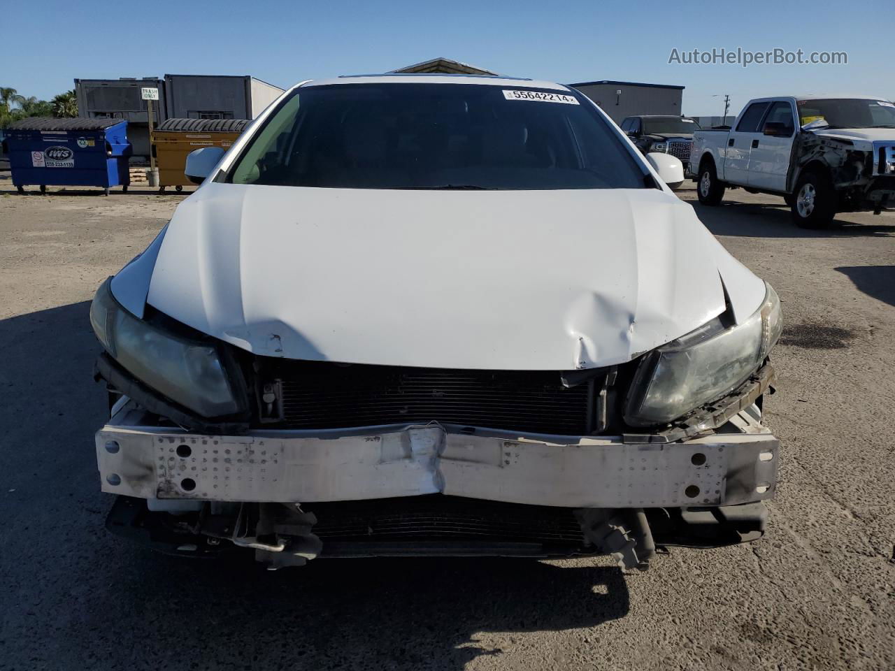 2013 Honda Civic Ex White vin: 19XFB2F85DE276989