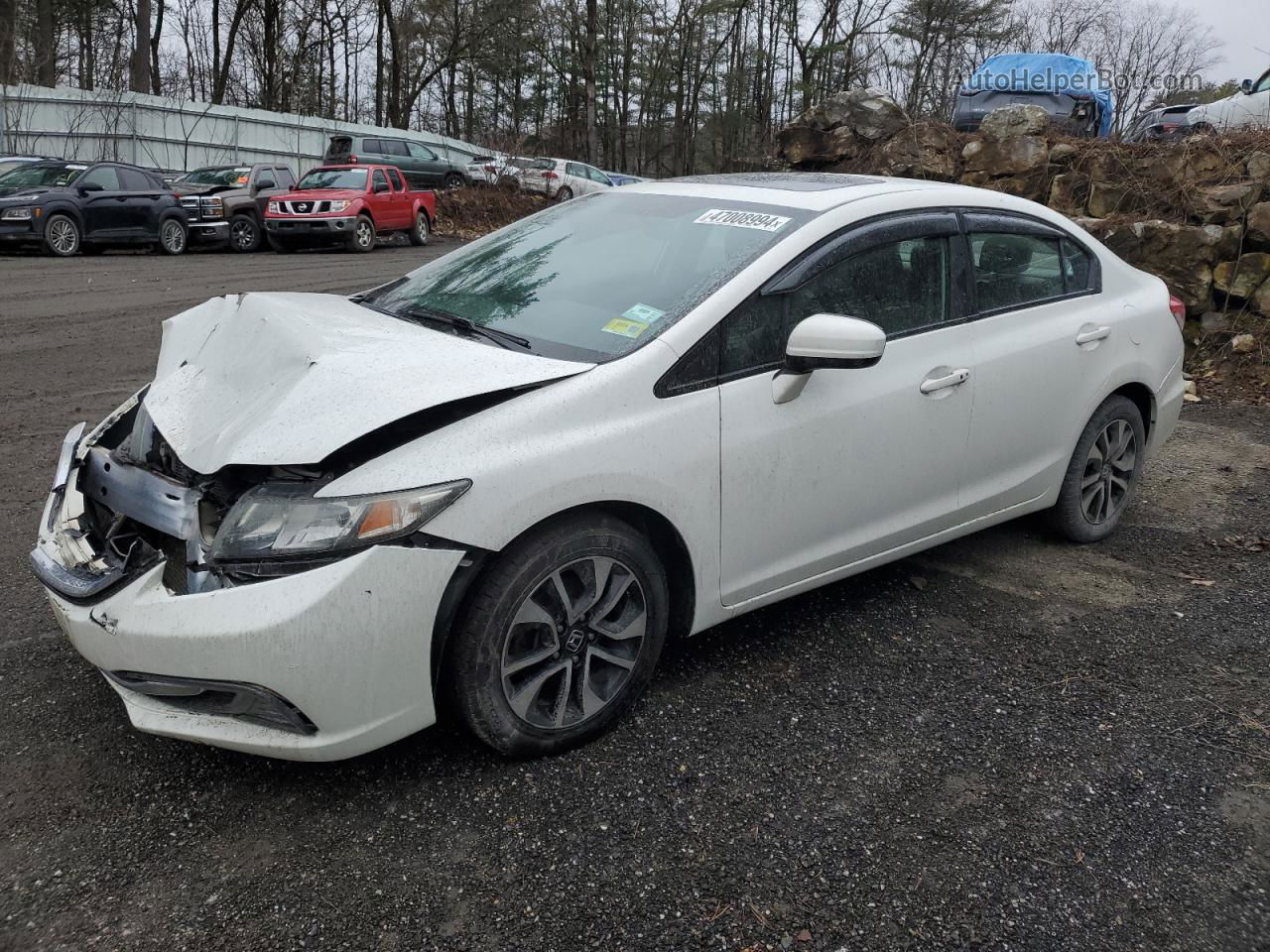 2015 Honda Civic Ex White vin: 19XFB2F85FE042564