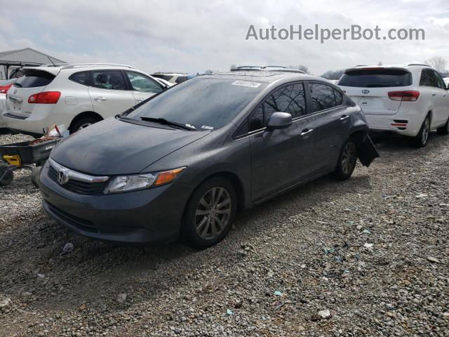 2012 Honda Civic Ex Gray vin: 19XFB2F86CE096161