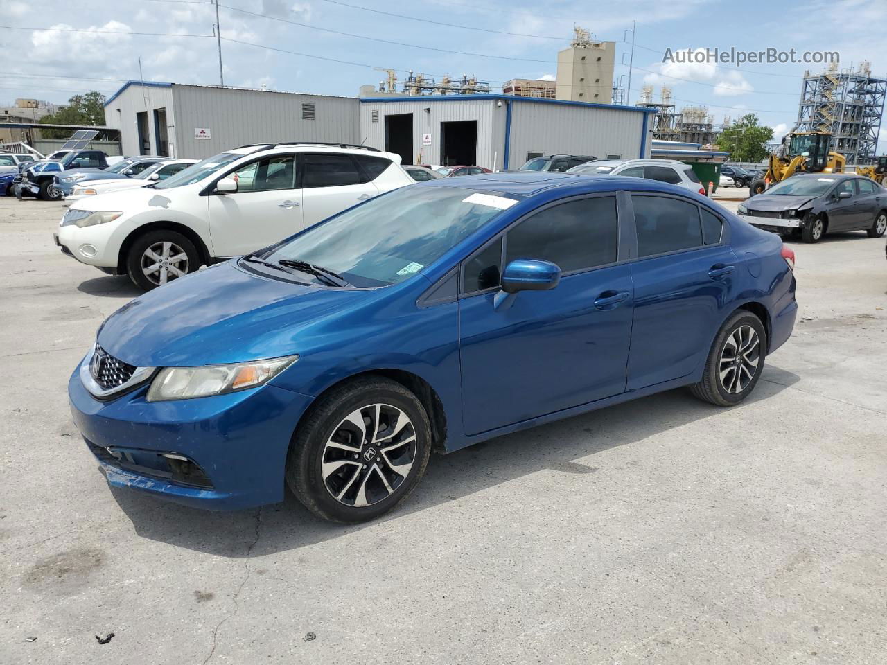 2014 Honda Civic Ex Синий vin: 19XFB2F86EE217547