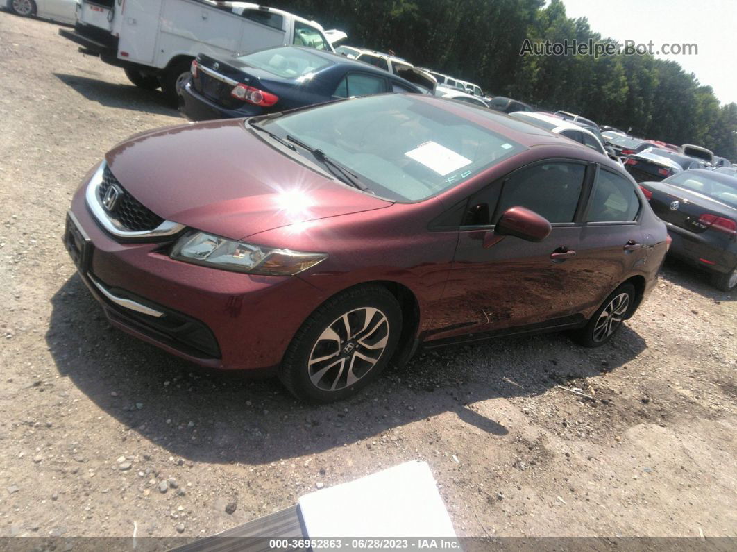 2014 Honda Civic Ex Burgundy vin: 19XFB2F86EE232338