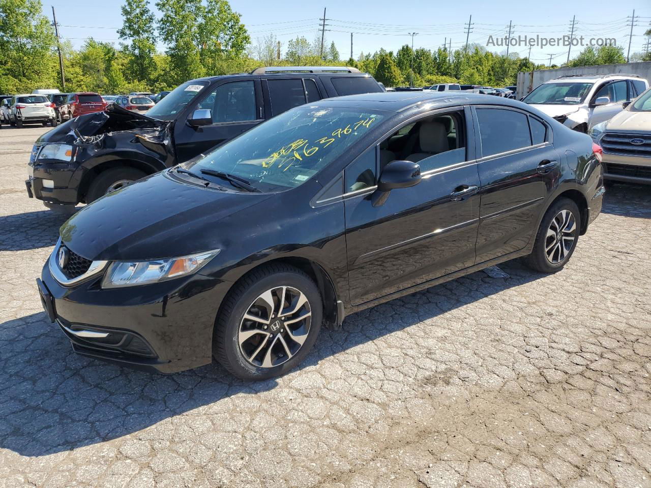 2013 Honda Civic Ex Черный vin: 19XFB2F87DE001494