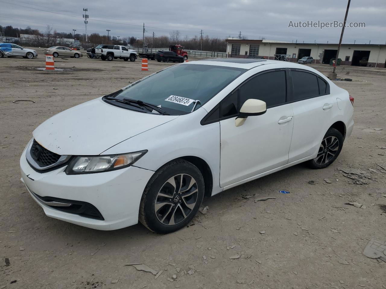 2013 Honda Civic Ex Белый vin: 19XFB2F87DE082545