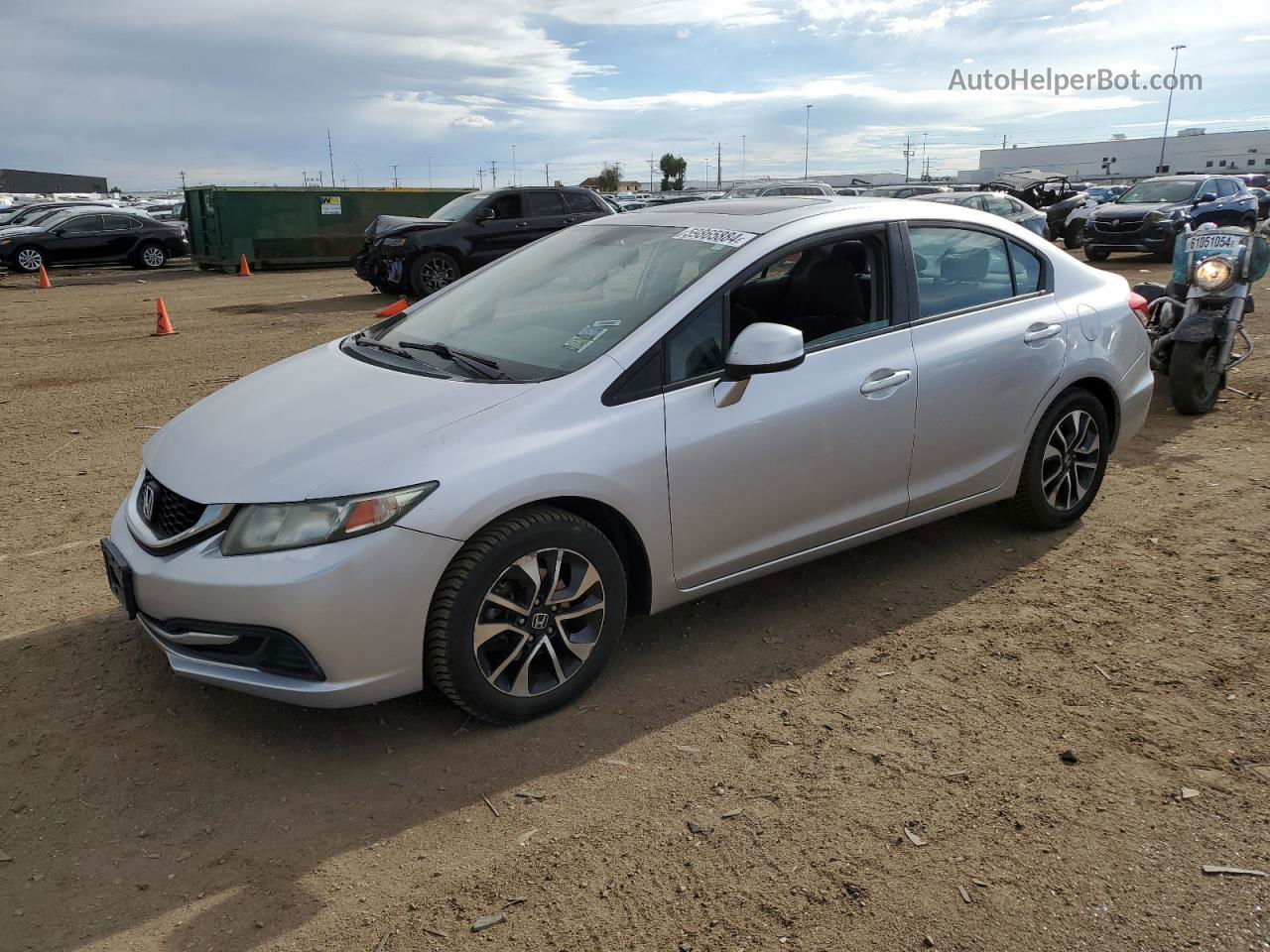 2013 Honda Civic Ex Серый vin: 19XFB2F87DE249566