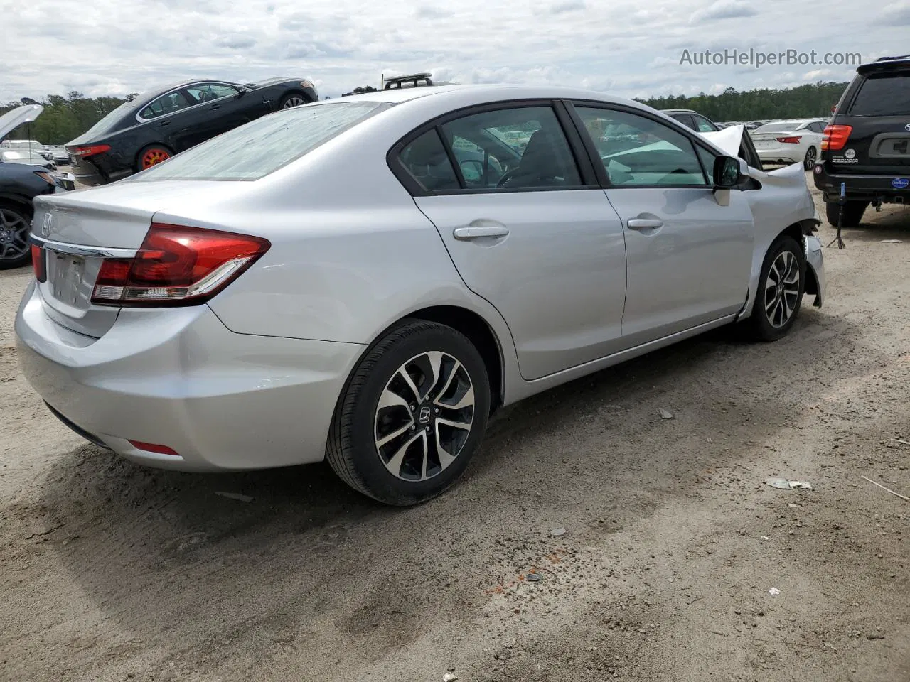 2013 Honda Civic Ex Silver vin: 19XFB2F87DE258171