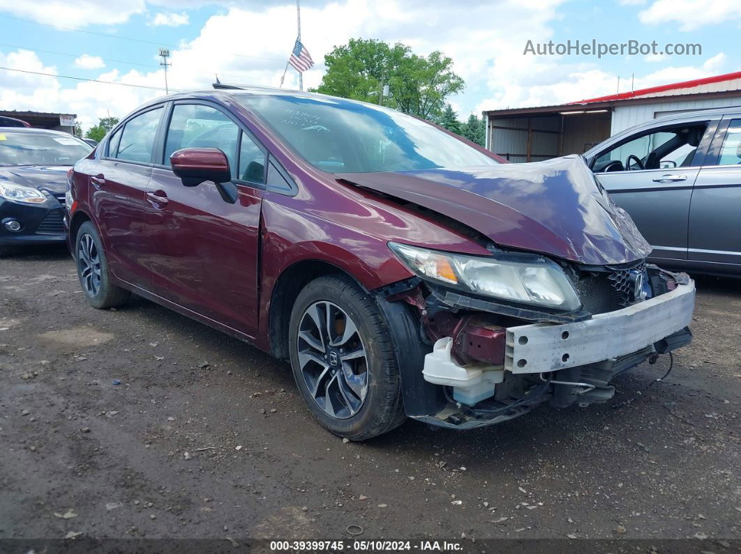 2014 Honda Civic Ex Maroon vin: 19XFB2F87EE022427