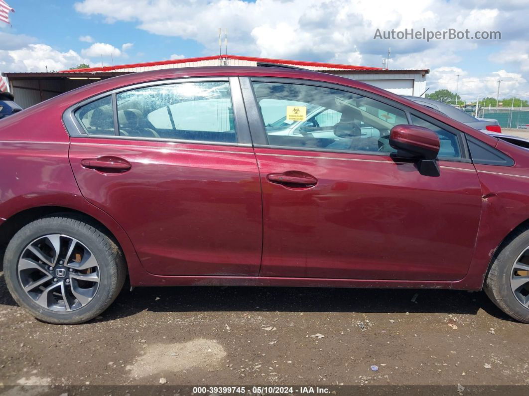 2014 Honda Civic Ex Maroon vin: 19XFB2F87EE022427