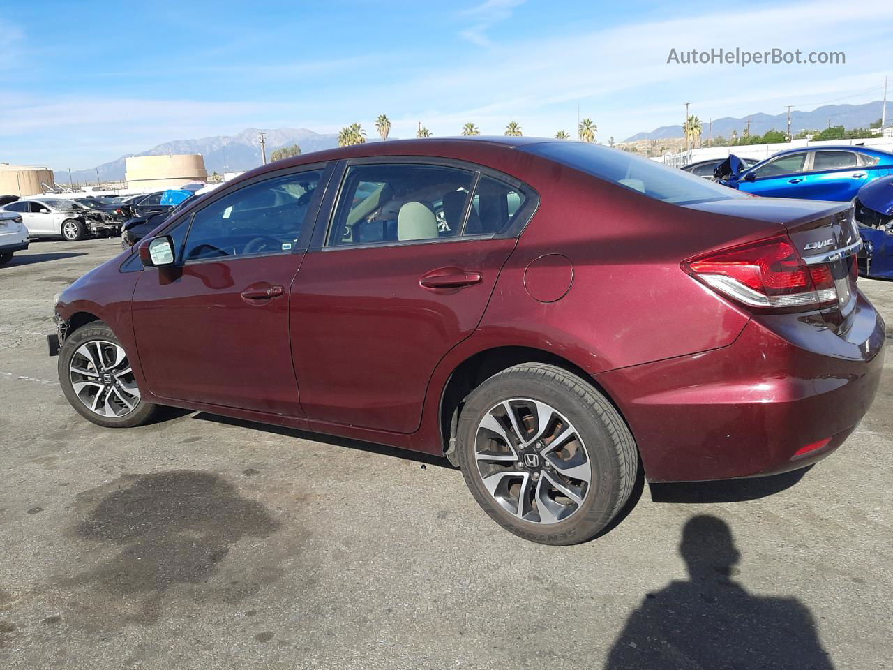 2015 Honda Civic Ex Burgundy vin: 19XFB2F87FE202394