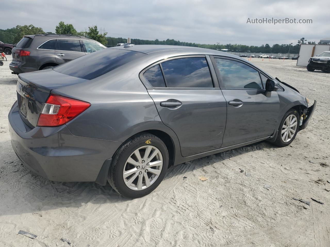 2012 Honda Civic Ex Gray vin: 19XFB2F88CE017458