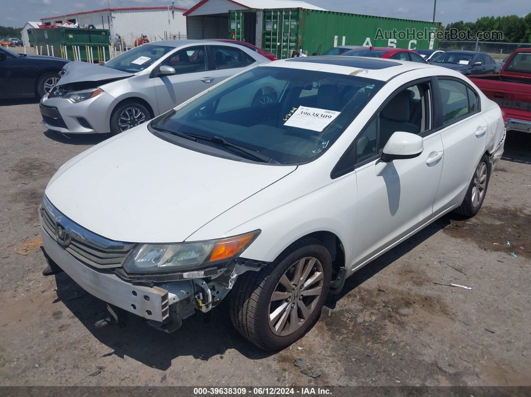 2012 Honda Civic Ex White vin: 19XFB2F88CE023938