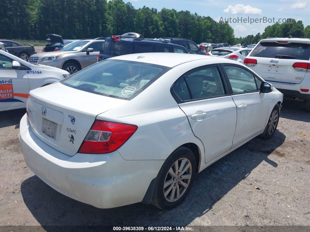 2012 Honda Civic Ex White vin: 19XFB2F88CE023938