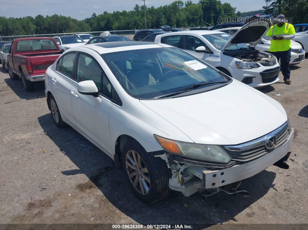 2012 Honda Civic Ex White vin: 19XFB2F88CE023938