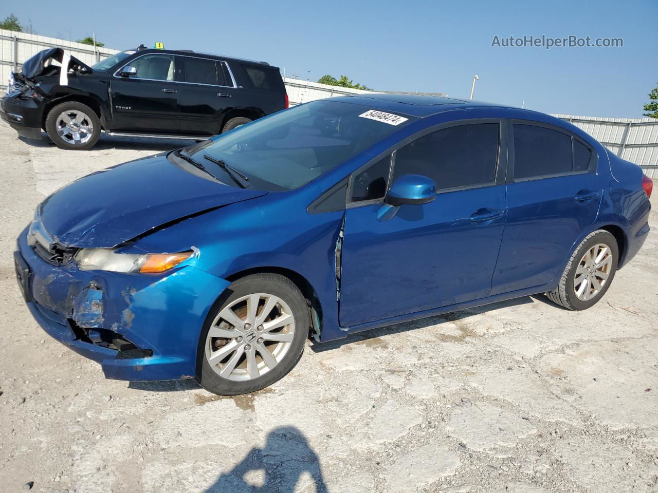 2012 Honda Civic Ex Blue vin: 19XFB2F88CE045423