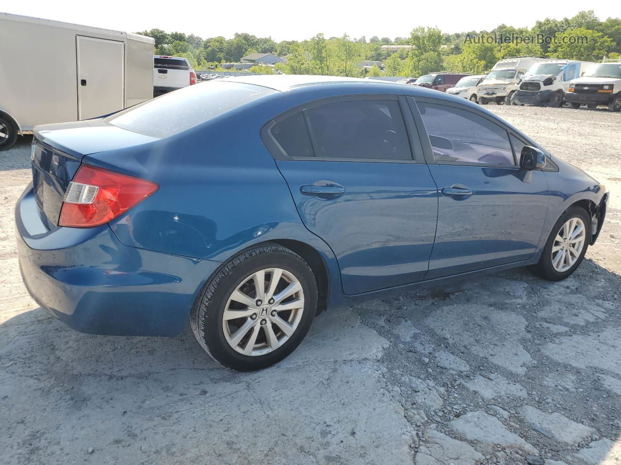 2012 Honda Civic Ex Blue vin: 19XFB2F88CE045423