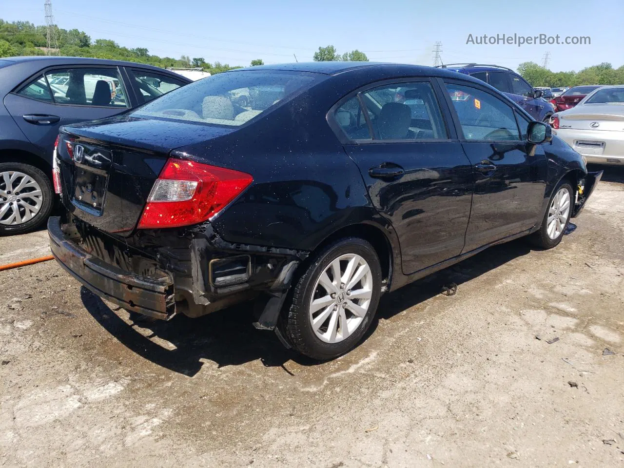 2012 Honda Civic Ex Black vin: 19XFB2F88CE063095