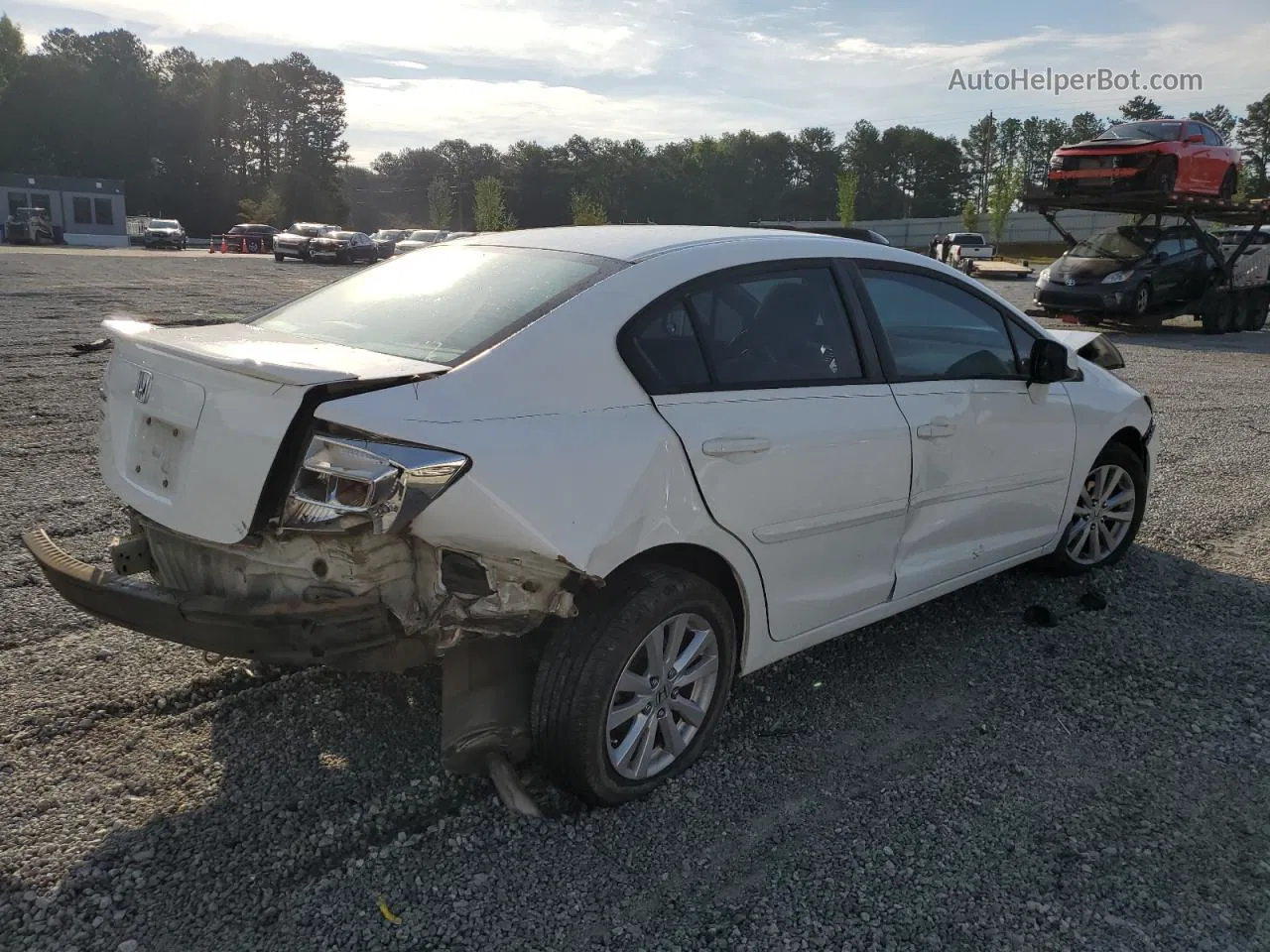 2012 Honda Civic Ex White vin: 19XFB2F88CE089941