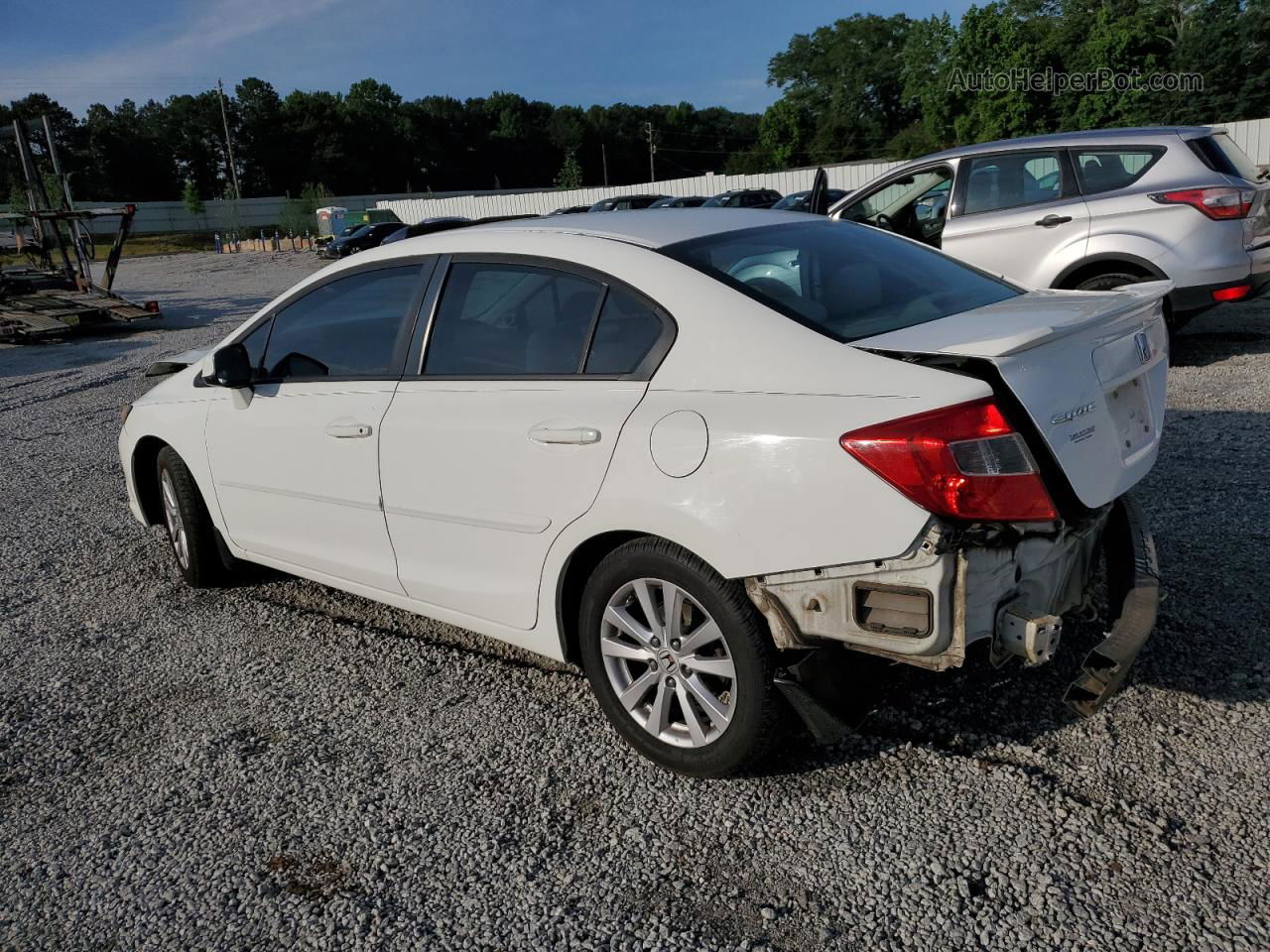 2012 Honda Civic Ex White vin: 19XFB2F88CE089941