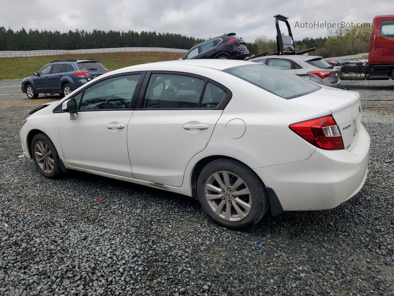 2012 Honda Civic Ex Белый vin: 19XFB2F88CE110562