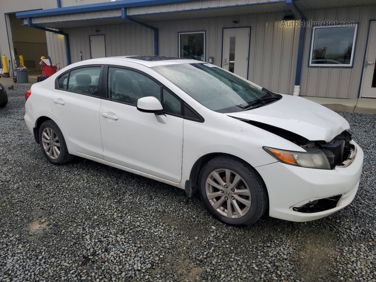 2012 Honda Civic Ex White vin: 19XFB2F88CE110562