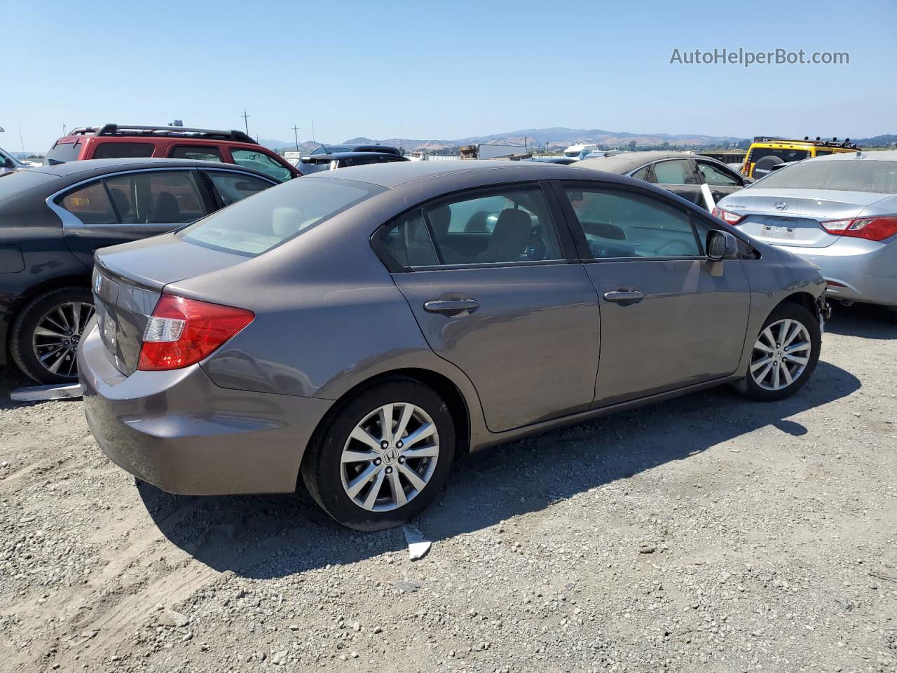 2012 Honda Civic Ex Серый vin: 19XFB2F88CE320370