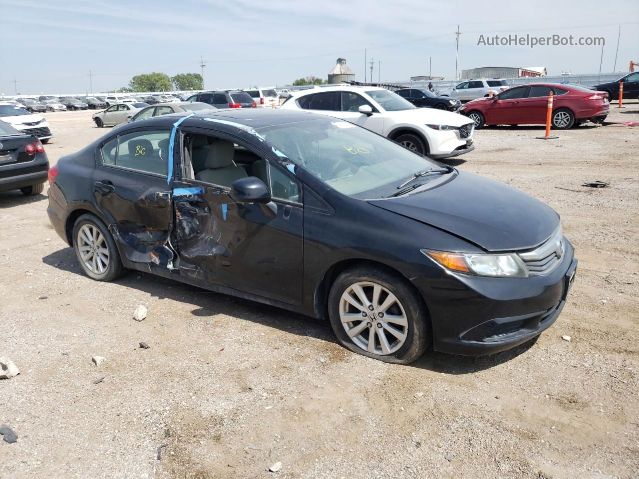 2012 Honda Civic Ex Black vin: 19XFB2F88CE341932