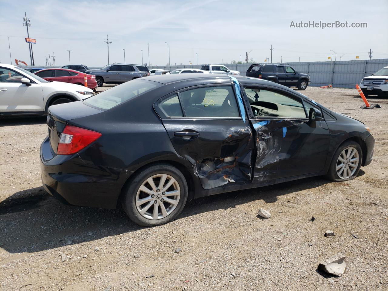 2012 Honda Civic Ex Black vin: 19XFB2F88CE341932