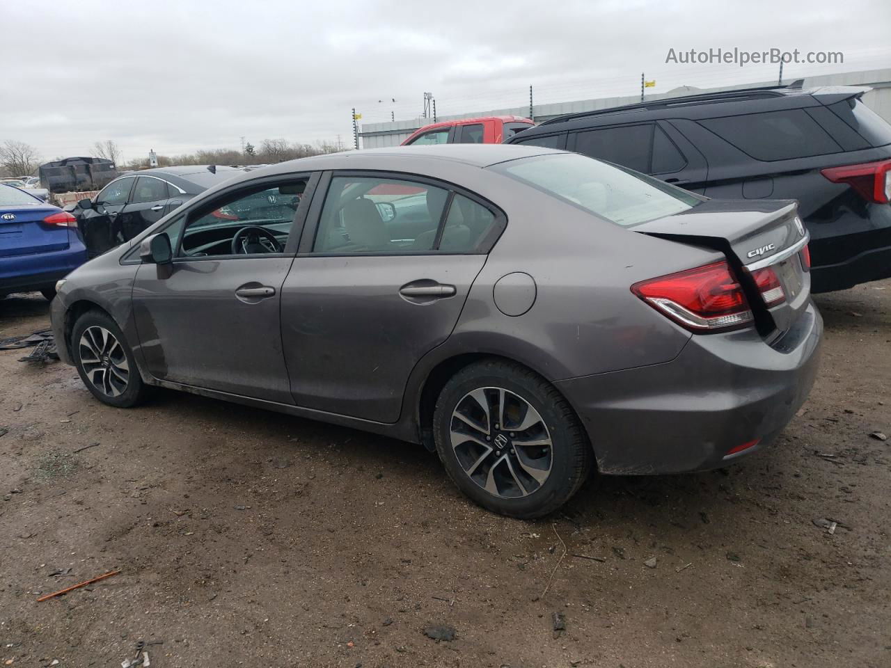 2013 Honda Civic Ex Gray vin: 19XFB2F88DE019664