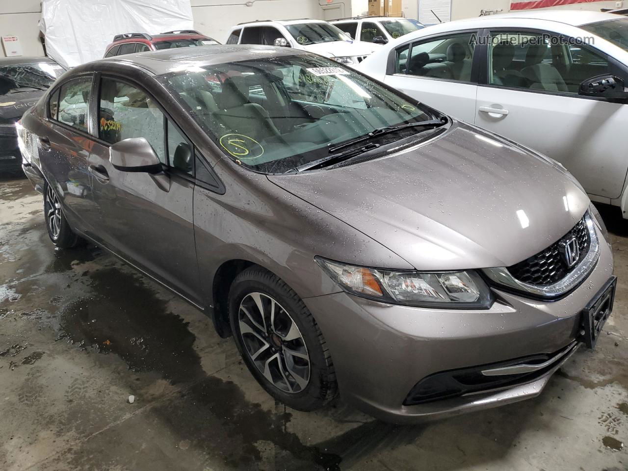 2013 Honda Civic Ex Серый vin: 19XFB2F88DE094526