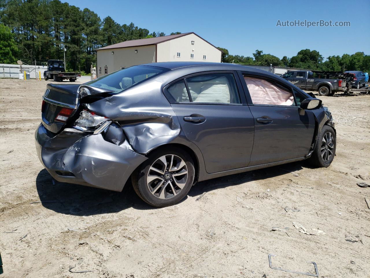 2013 Honda Civic Ex Gray vin: 19XFB2F88DE237555