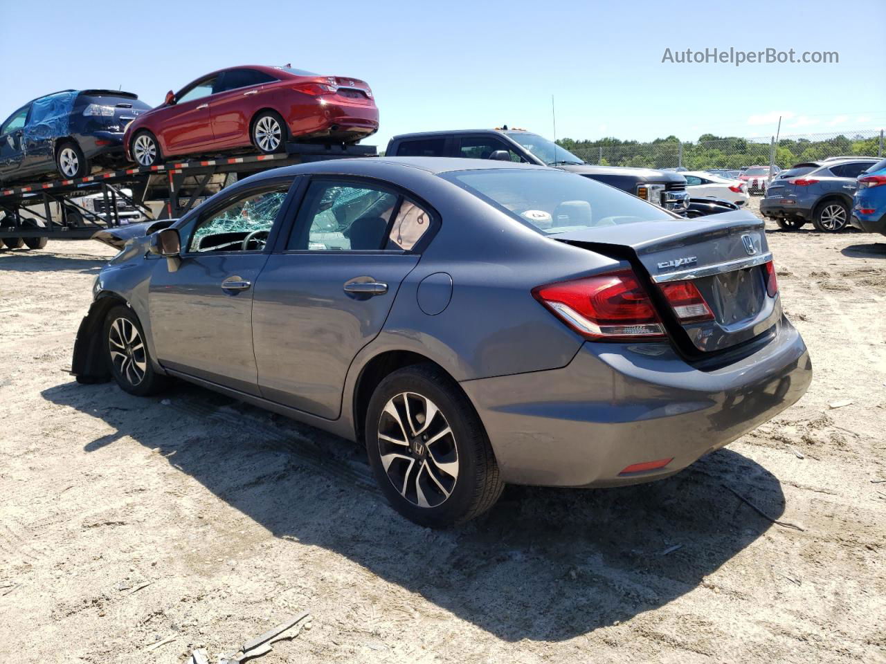 2013 Honda Civic Ex Gray vin: 19XFB2F88DE237555