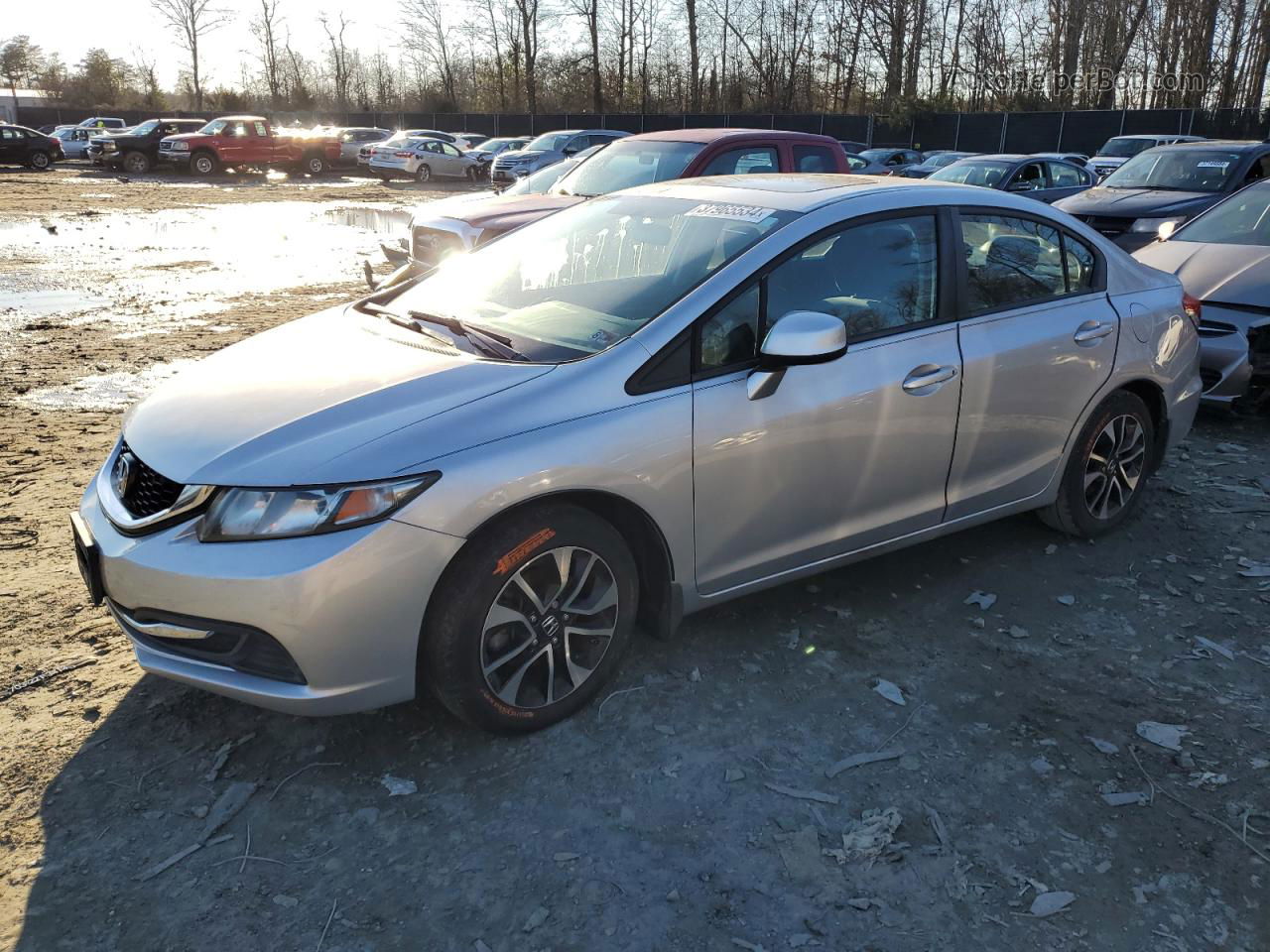 2013 Honda Civic Ex Silver vin: 19XFB2F88DE279773