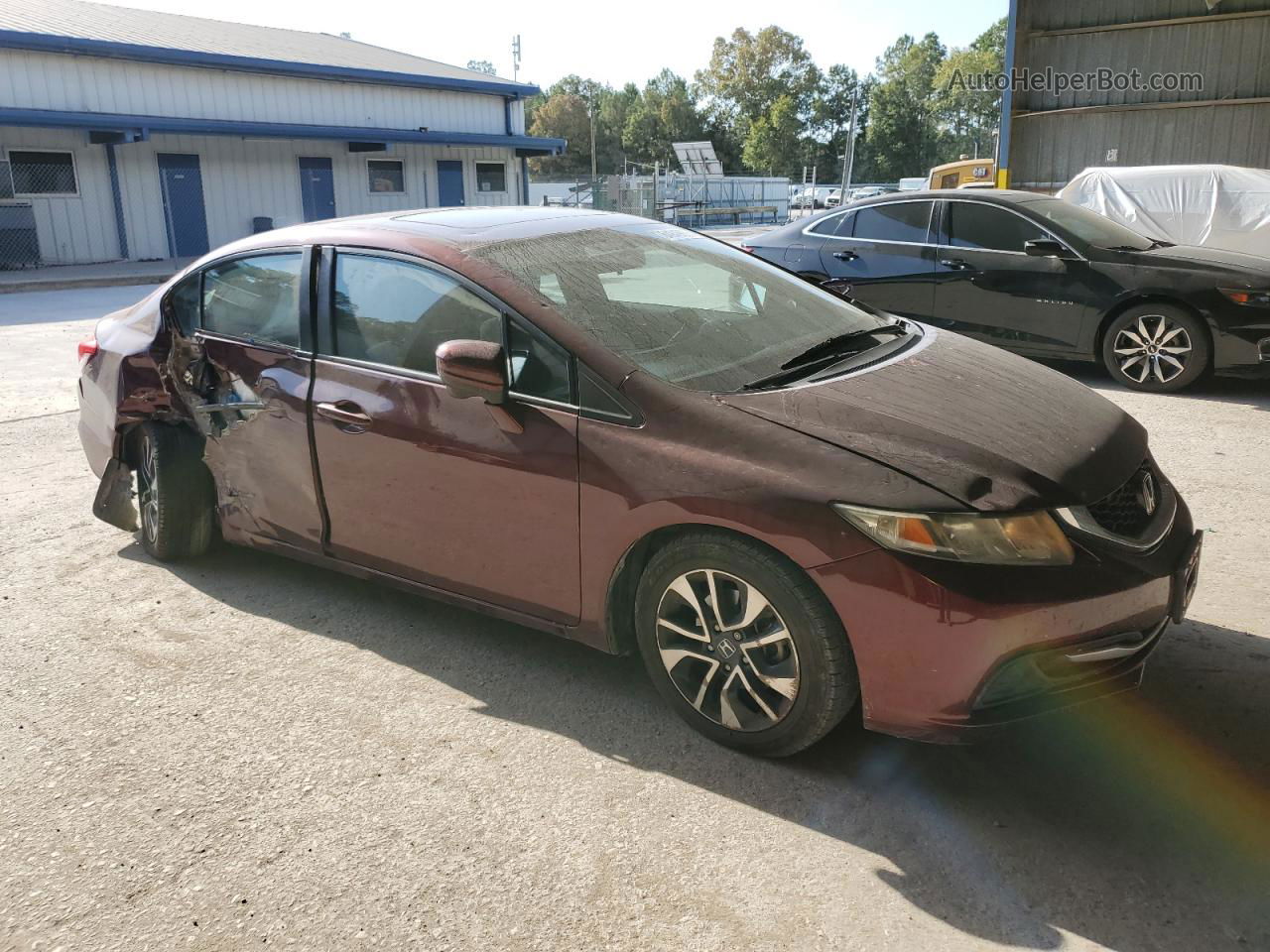 2014 Honda Civic Ex Burgundy vin: 19XFB2F88EE065402