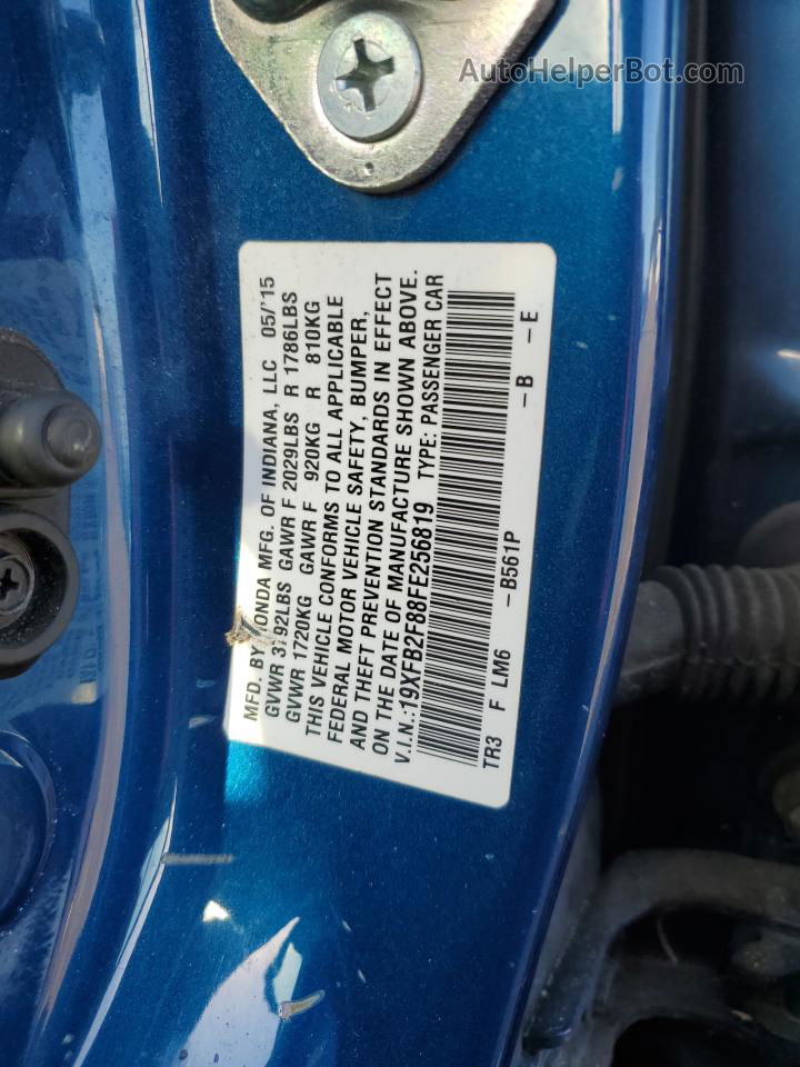 2015 Honda Civic Ex Blue vin: 19XFB2F88FE256819