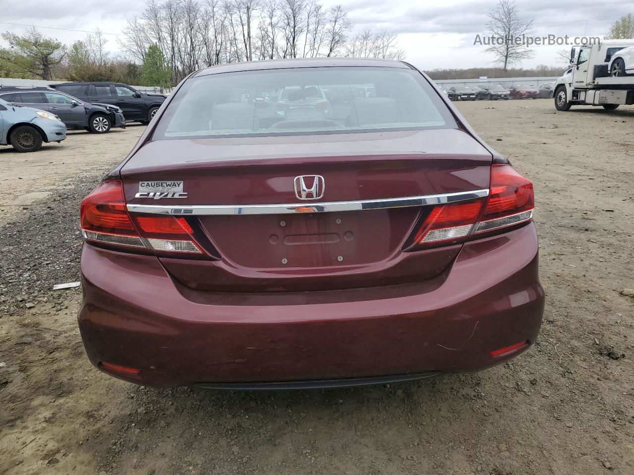 2015 Honda Civic Ex Burgundy vin: 19XFB2F88FE260448