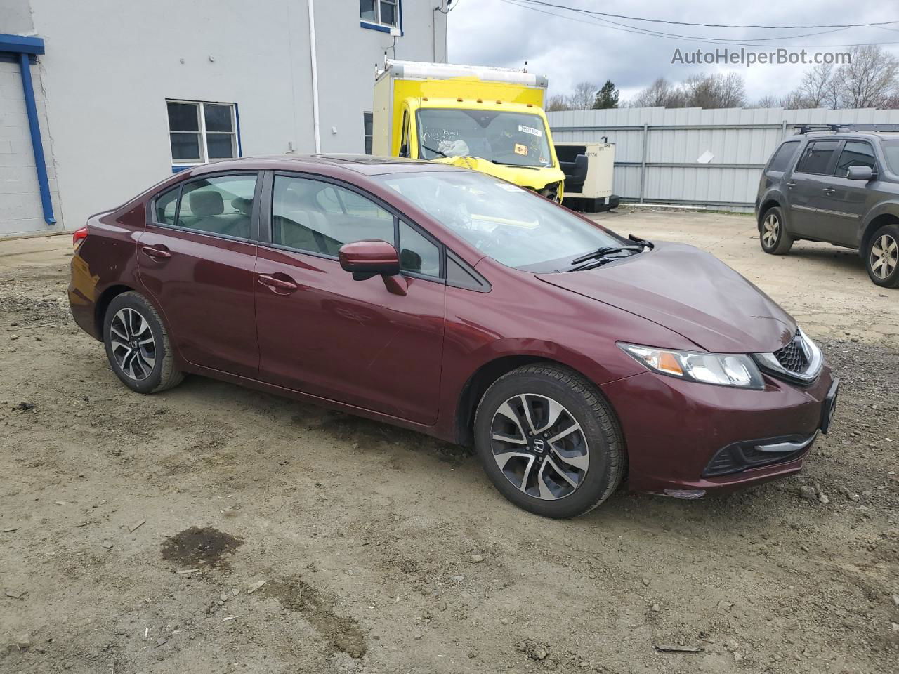 2015 Honda Civic Ex Бордовый vin: 19XFB2F88FE260448