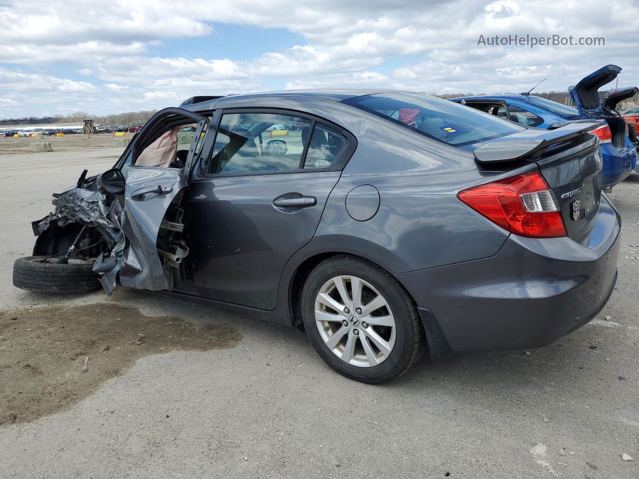 2012 Honda Civic Ex Gray vin: 19XFB2F89CE025438