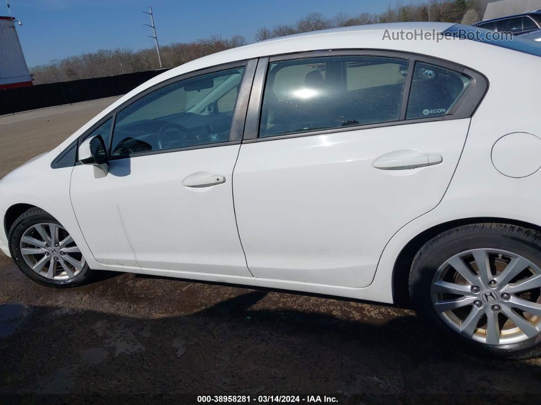 2012 Honda Civic Ex White vin: 19XFB2F89CE346735