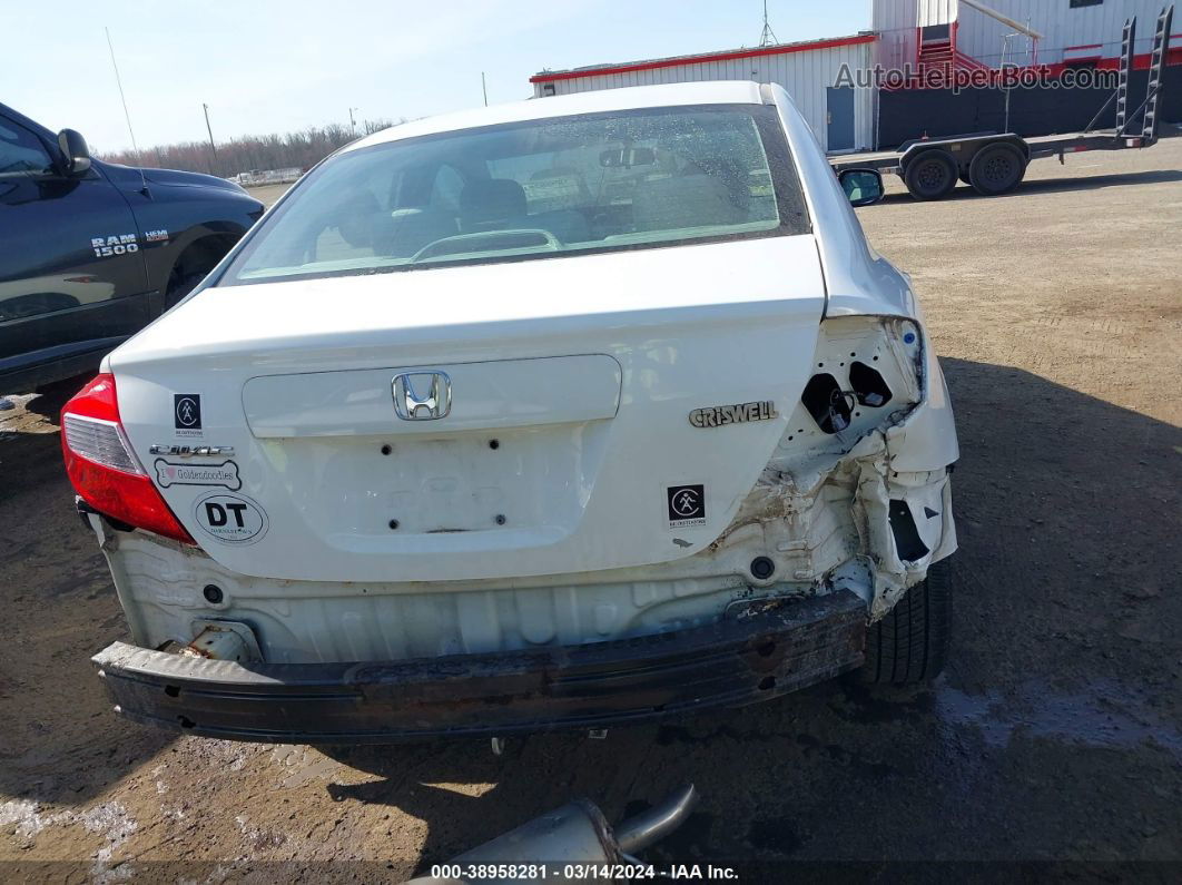 2012 Honda Civic Ex White vin: 19XFB2F89CE346735